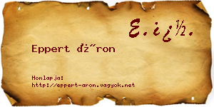 Eppert Áron névjegykártya